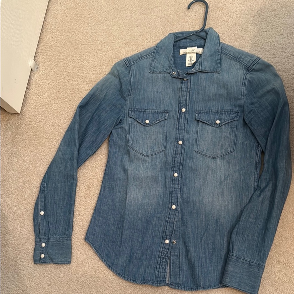 Blue Denim Button-Up Shirt